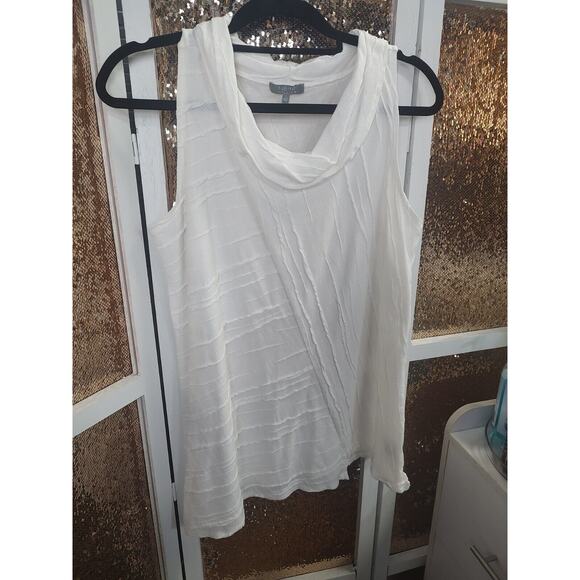 Habitat Clothes To Live In White Sleeveless Top Small Cotton Linen Blend - Picture 3 of 13